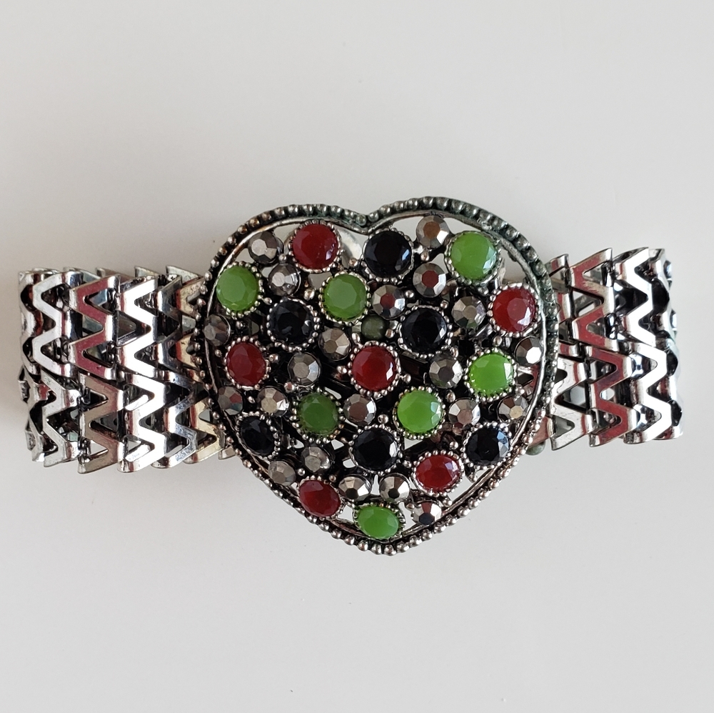 Multicolor heart bracelet